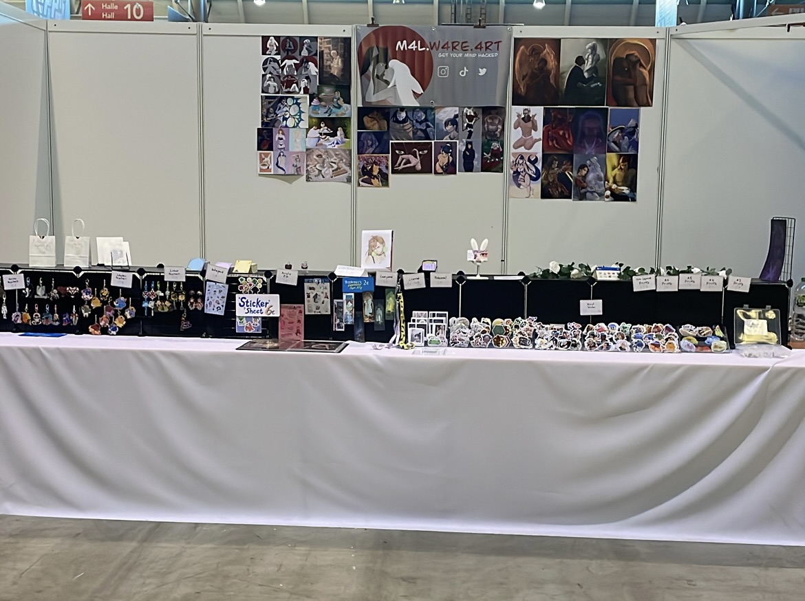 My convention table setup